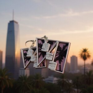 Rare GTA 6 Keychain / Bag Charm (Logo)