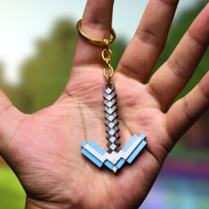 Minecraft Pickaxe Keychain / Bag Charm