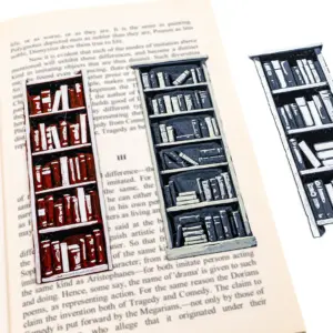 Miniature Bookshelf Bookmarks (Pack of 3)