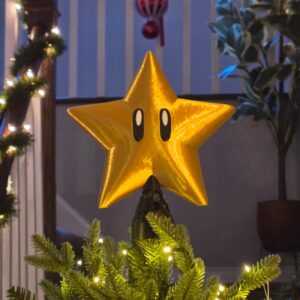 Mario Star Christmas Tree Topper