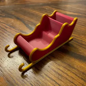 Red Santa Sleigh Dashboard Decor