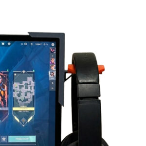 Invisible Monitor Side Headset/Headphone Bracket/Stand (Black & Red)